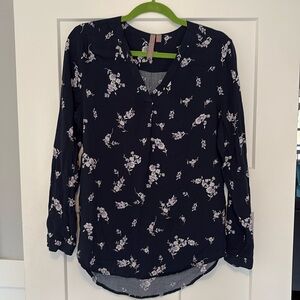 Brina & Em floral popover blouse